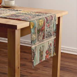 Camino De Mesa Corto Tarot Cards Tablecloth Runner - Tarot Vintage