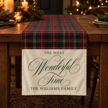 Tartan Plaid de Navidad Tradicional Personalizado 