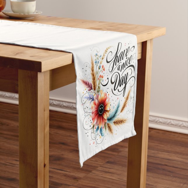 Camino De Mesa Corto Ten un buen día floral (In Situ)