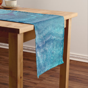 Camino De Mesa Corto Textura del árido verde del Mar Azul