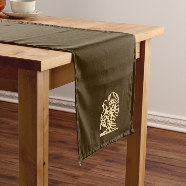 Camino De Mesa Corto THANKSGIVING TRADITIONAL TURKY table cloth (In Situ)