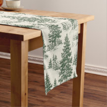 Toile De Jouy Green Tableclol