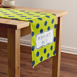 Camino De Mesa Corto Verde lima y azules marinos personalizados