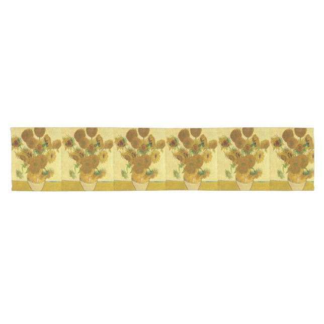 Camino De Mesa Corto Vincent van Gogh - Vase con quince girasoles (Horizontal)
