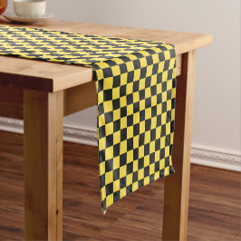 Camino De Mesa Corto Yellow and black checkerboard pattern