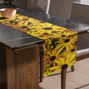 Camino De Mesa Corto Yellow Black Eyed Susans Floral