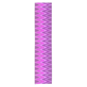 Camino De Mesa Corto ZIGZAG Waves de color rosa magenta + tus ideas