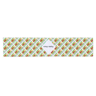 Camino De Mesa Corto Zimbabue Bandera de Zimbabue Tiled Negro Personali