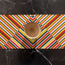 Camino De Mesa Largo Bandas diagonales multicolor