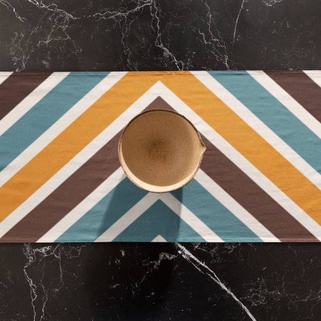 Camino De Mesa Largo Bandas diagonales multicolor (table runner)
