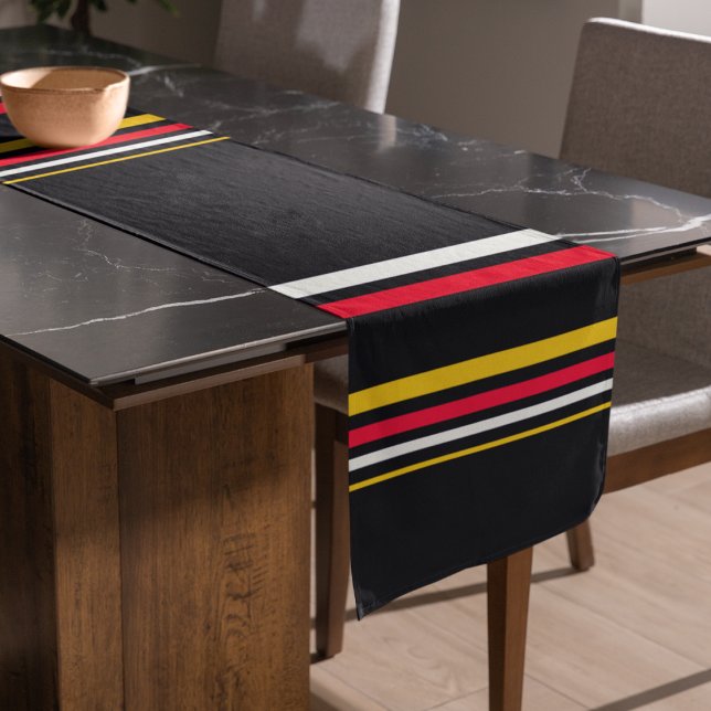 Camino De Mesa Largo Bandas uniformes azules (table runner)