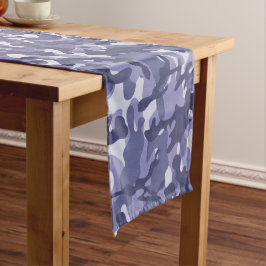 Camino De Mesa Largo Camuflaje Navy Púrpura
