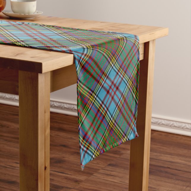 Camino De Mesa Largo Clan Anderson Tartan Long Table Runner (In Situ)