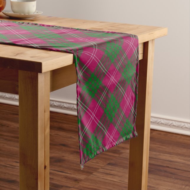 Camino De Mesa Largo Clan Crawford Tartan Table Runner (In Situ)