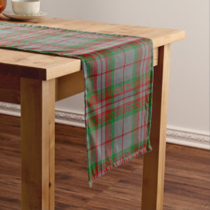 Camino De Mesa Largo Clan escocés Gray Tartán Plaid