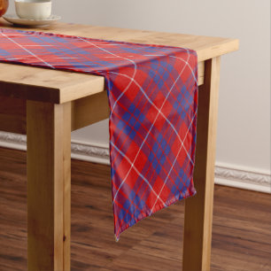 Camino De Mesa Largo Clan Hamilton Red Tartan Table Runner
