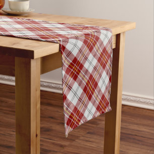 Camino De Mesa Largo Clan MacPherson Red Dress Tartan Table Runner
