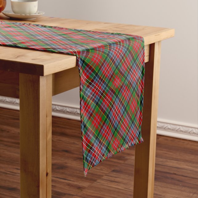 Camino De Mesa Largo Clan MacPherson Tartan Table Runner (In Situ)