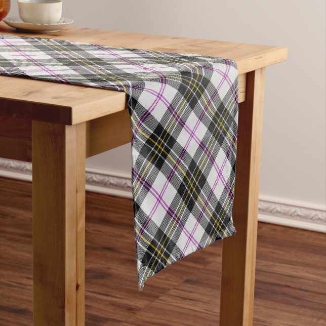 Camino De Mesa Largo Clan MacPherson Vestido Tartan Table Runner (In Situ)