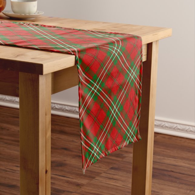 Camino De Mesa Largo Clan Scott Red Tartan Table Runner (In Situ)
