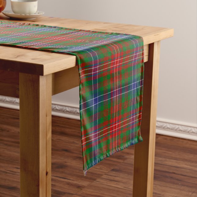 Camino De Mesa Largo Clan Wilson Tartan Plaid (In Situ)