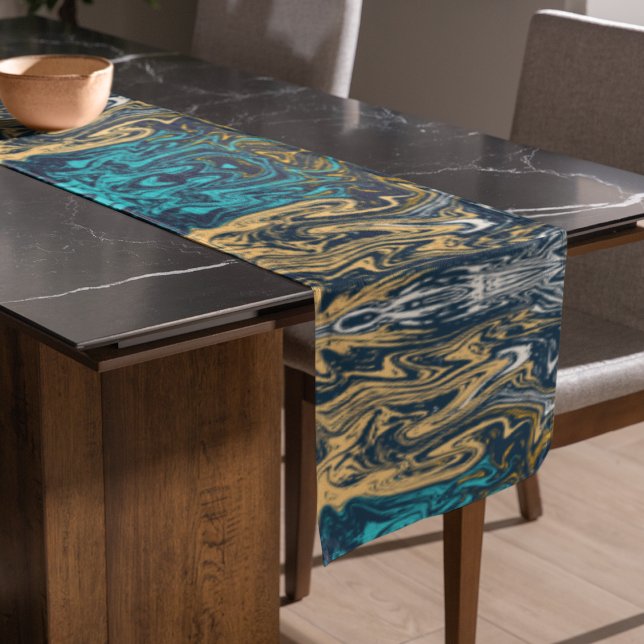 Camino De Mesa Largo Color del mosaico de mármol (table runner)