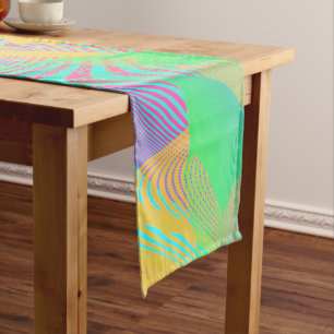 Camino De Mesa Largo COLORES FLUO - Arte Fractal -