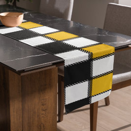 Camino De Mesa Largo Comprobación de la placa negra y amarilla