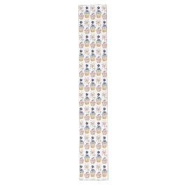 Camino De Mesa Largo Copa De Frutas Y Happiness