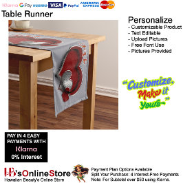 Camino De Mesa Largo Corazón Mágica Mesa Gris Rector Lino Hogar