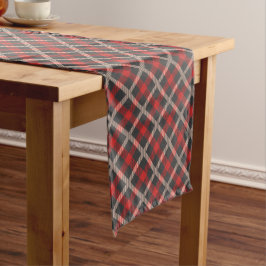 Camino De Mesa Largo Diseño del Lumberjack Red Plaid Flannel
