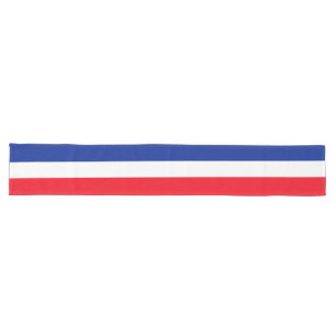 Camino De Mesa Largo Elegante bandera francesa tricolor (108")