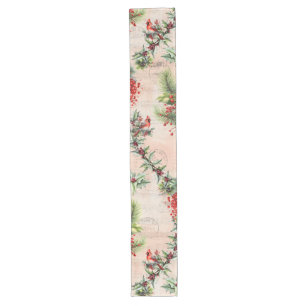 Camino De Mesa Largo Elegante Cardinal Table Runner con notas musicales