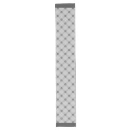 Camino De Mesa Largo Facetas de diamante blanco y negro