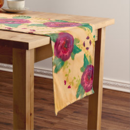 Camino De Mesa Largo Fancy Burgundy Rosa Runner