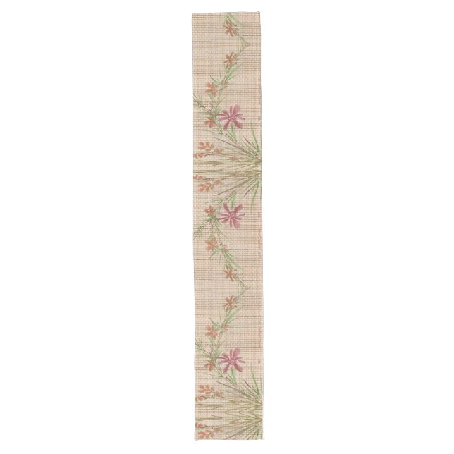 Camino De Mesa Largo Faux Bamboo Original Art Table Runner (Anverso)