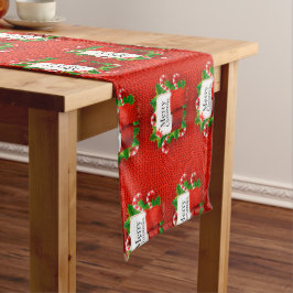 Camino De Mesa Largo Feliz Navidad