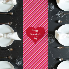 Camino De Mesa Largo Festive Hearts Table Runner Happy Valentine’s Day