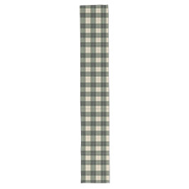 Camino De Mesa Largo Forest Green Tartan Snowflake Table Runner