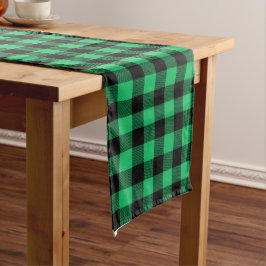 Camino De Mesa Largo Green and Black Buffalo Check Gingham Holiday L