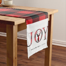Camino De Mesa Largo Joy Modern Plaid Personalizado