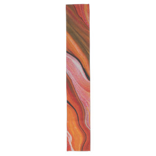 Camino De Mesa Largo Lava flow in different shades of red medium table