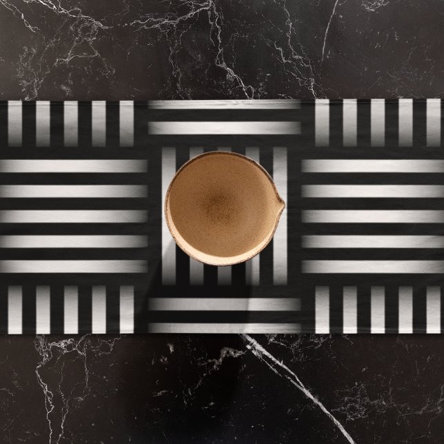 Camino De Mesa Largo Líneas que intersectan el arte (table runner)