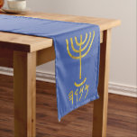 Camino De Mesa Largo Menorah Table Runner Blue Gold<br><div class="desc">Menorah Paleo Letras Hebreas - Menorah: Mem, Nun, Resh, Hey Mem - Chaos Mighty Blood Nun - Continuar Su Hijo Resh - Primer Comienzo Superior Hey - Mira Reveal Breath H4501 (Fuerte) מְ נֹ רָ ה מְ וֹ~ htmenôrâh menôrâh men-o-raw', men-o-raw' Femenina de H4500 (en el sentido original de H5216);...</div>