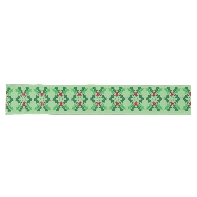 Camino De Mesa Largo Navidades Holly Table Runner (Horizontal)