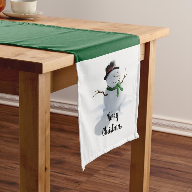 Camino De Mesa Largo Navidades Snowman (In Situ)