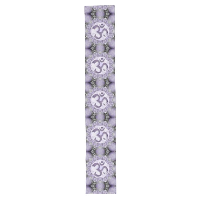 Camino De Mesa Largo Om / Aum Mandala Design violet + tus ideas (Anverso)