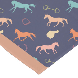 Camino De Mesa Largo Patrón de caballo inglés multicolor divertido