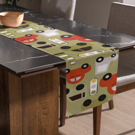 Camino De Mesa Largo Patrón de coches de Naranja de luces de tráfico