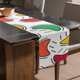 Camino De Mesa Largo Patrón de formas de candía de frutas